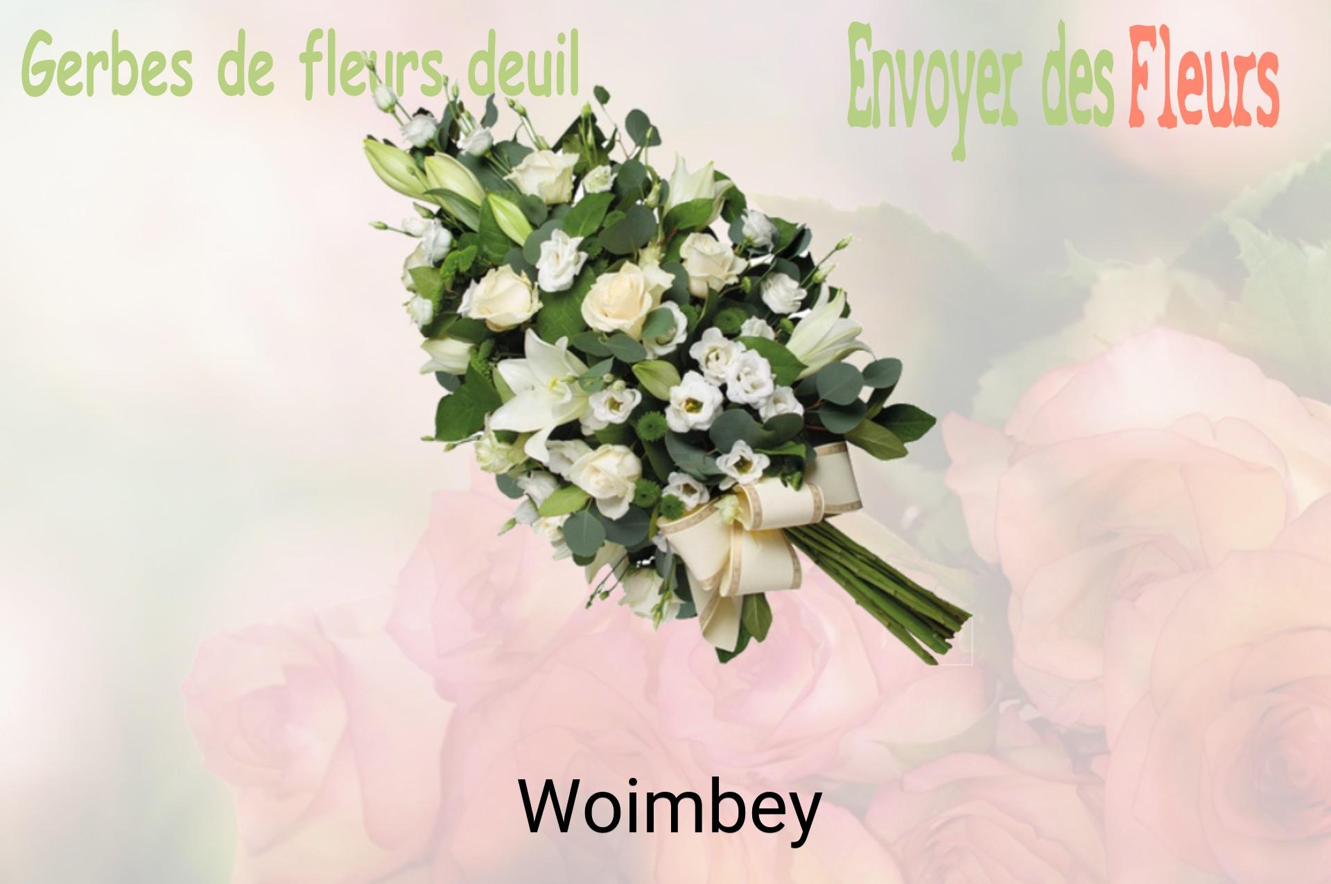 Gerbe de fleurs de deuil livrée à Woimbey